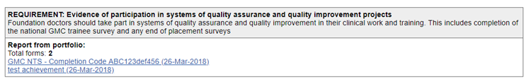 This image shows the national training survey being uploaded as a QI form