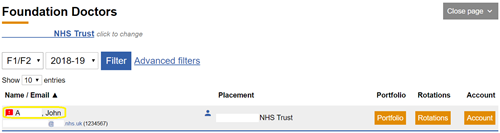 This image shows the concerns icon against a foundation doctor on the foundation doctor search page