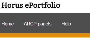 This image shows the arcp panels menu option